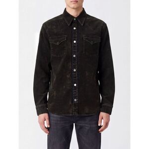 Amiri Men Amiri Cotton Denim Shirt With Patch Pockets And Classic Collar